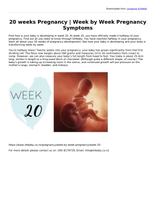 20 Weeks Pregnant | Pregnancy Week-by-Week Symptoms