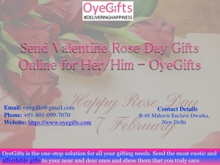 Send Valentine Rose Day Gifts Online for Her/Him - OyeGifts