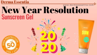 New Year Resolution 2020 with Sunscreen Gel