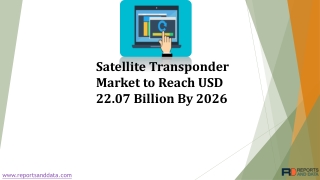 Satellite Transponder Market Outlook 2019