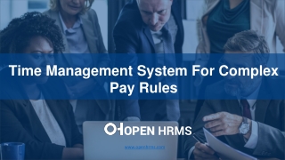 Time Management System For Complex Pay Rules