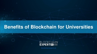 Benefits of Blockchain for Universities