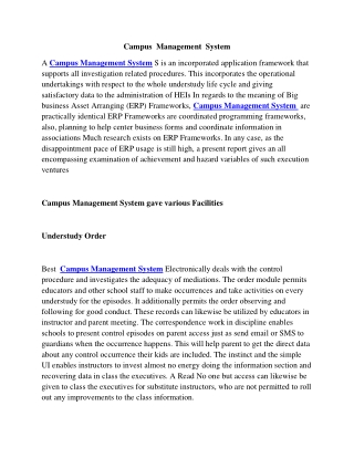 Campus management system