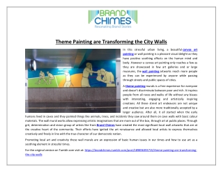 Theme Painting are Transforming the City Walls