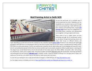 Wall Painting Artist in Delhi NCR