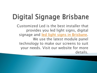 Digital Signage in Brisbane