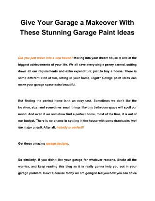 Give Your Garage a Makeover With These Stunning Garage Paint Ideas