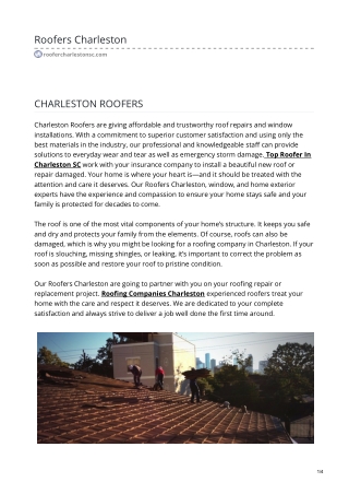 Best Roofers in Charleston