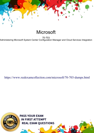 Microsoft 70-703 Dumps PDF Study Material for Exam Learning