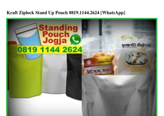 Kraft Ziplock Stand Up Pouch 0819.1144.2624[wa]