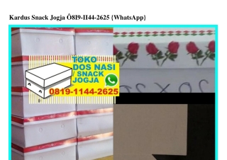 Kardus Snack Jogja 0819 1144 2625[wa]