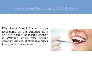 Dentists In Waterloo