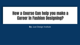 Diploma fashion designing degree course