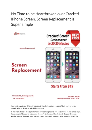 Mobile Screen Replacement | Phone Screen Repair | Screen Replacement