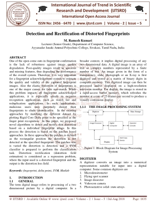 Detection and Rectification of Distorted Fingerprints