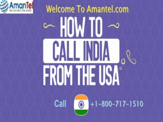 Cheap International call India from USA/Canada - Amantel.com