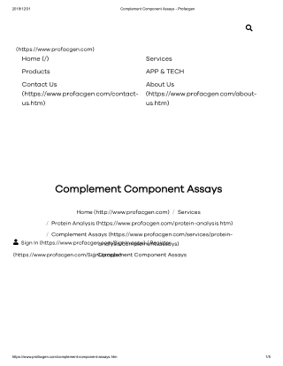 complement activity assay