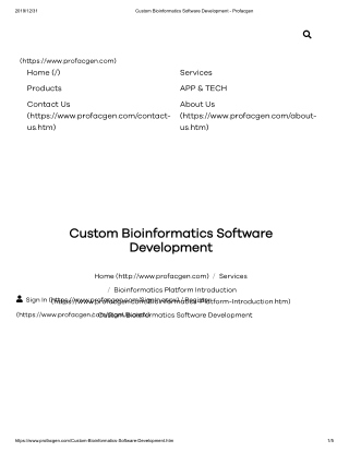 development of bioinformatics