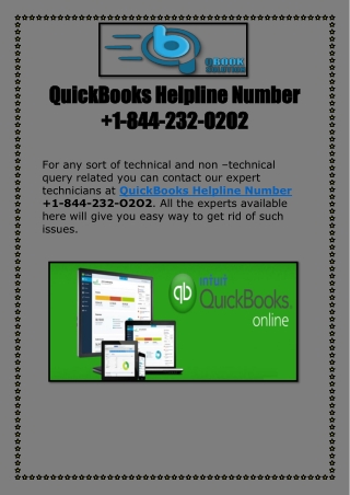 QuickBooks Helpline Number  1-844-232-O2O2