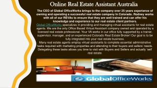 Online Real Estate Assistant Australia