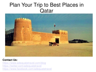 Plan Your Trip to Best Places in Qatar