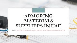 Armoring Materials Suppliers in UAE