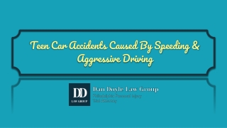 Teen Car Accidents Caused By Speeding & Aggressive Driving