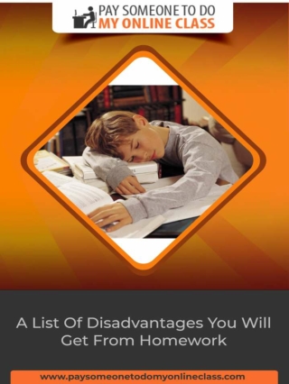 A List Of Disadvantages You Will Get From Homework