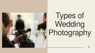 Types of wedding photography