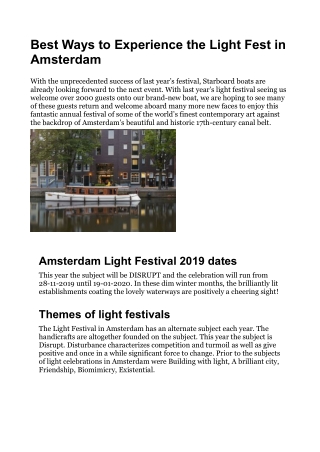 amsterdam festivals