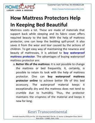 How Mattress Protectors Help In Keeping Bed Beautiful