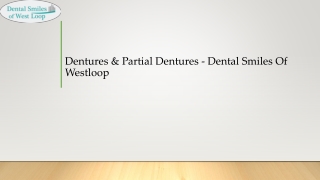 Dentures & Partial Dentures At Dental Smiles Of Westloop