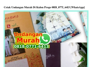 Cetak Undangan Murah Di Kulon Progo O818~O771~6413[wa]