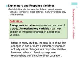 Scatterplots and Correlation