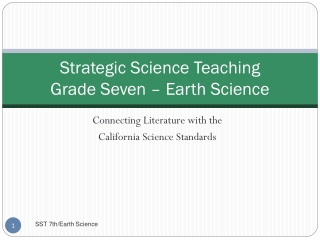 Strategic Science Teaching Grade Seven – Earth Science