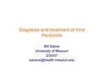 Diagnosis and treatment of Viral Peritonitis