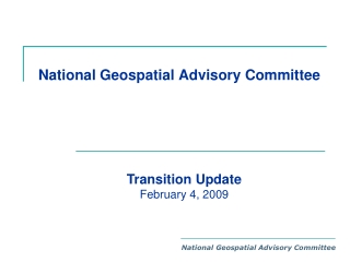 National Geospatial Advisory Committee