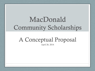 MacDonald Community Scholarships