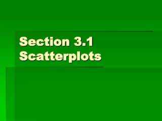 Section 3.1 Scatterplots