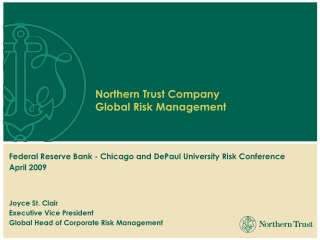 Federal Reserve Bank - Chicago and DePaul University Risk Conference April 2009