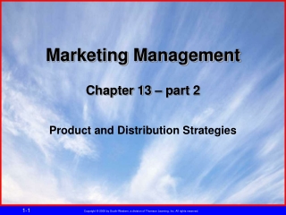 Marketing Management Chapter 13 – part 2