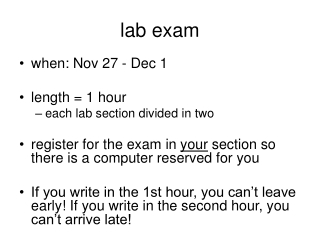 lab exam