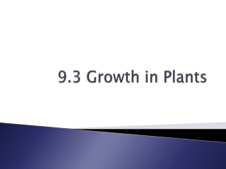 9.3 Growth in Plants