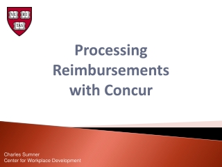 Processing Reimbursements with Concur