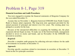 Problem 8-1, Page 319