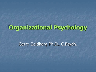 Organizational Psychology