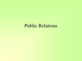 Public Relations