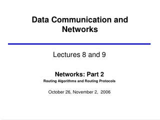 Data Communication and Networks