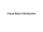 Visual Basic Introduction