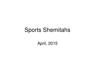 Sports Shemitahs